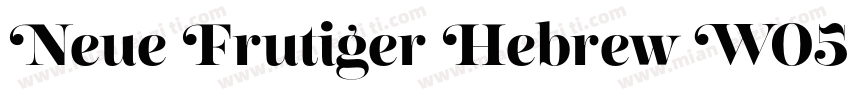 Neue Frutiger Hebrew W05 Heavy字体转换